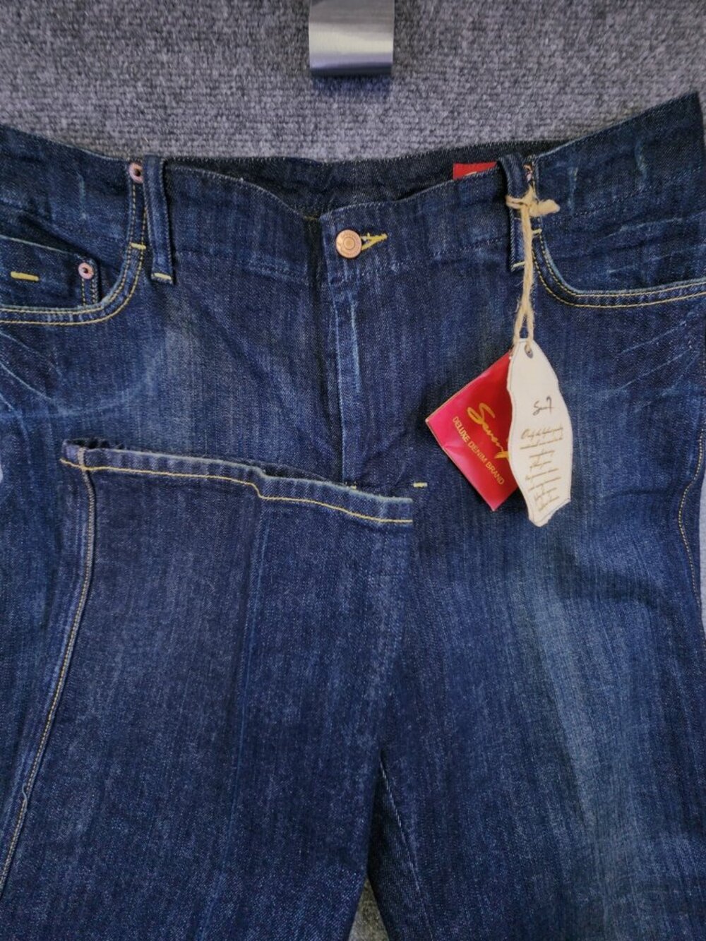 NWT Seven7 Premium Denim Jeans Women's Size 16 Dark Blue Cotton Spandex 5 Pocket